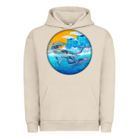 Pigment French Oak humpback whale Urban Hoodie - BarkalooDesign