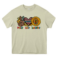 Mossy peace love sunshine Heavy Core Tee - JahusDesignShop
