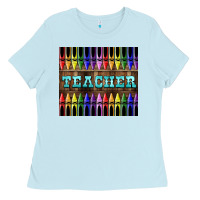 Teacher Crayons Tumbler Ladies Tee | Teevron