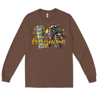 Chestnut louisiana leopard mardi gras 12 inches 300 dpi Long Sleeve Tee - CowGirlArtShop