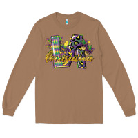 Toasted Coconut louisiana leopard mardi gras 12 inches 300 dpi Long Sleeve Tee - CowGirlArtShop