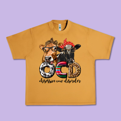 Ocd Obsessive Cow Disorder Urban Heavy Tee Designed By Texasbilliewilder