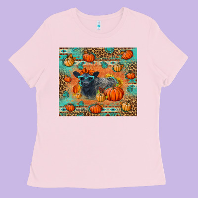Autumn Baby Calf Ladies Tee Designed By Lillyallendesigns