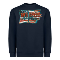 Navy God Bless America Heavyweight Sweatshirt - FaDigitalArtStudio