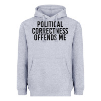 Heather Grey Political Correctness Offends Me Heavyweight Hoodie - tuanDangUi
