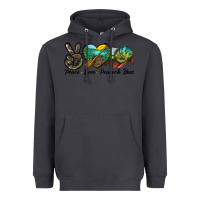 Smoke Peace Love Peacock Bass Heavyweight Hoodie - LillyAllenDesigns