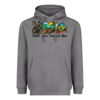 Storm Peace Love Peacock Bass Heavyweight Hoodie - LillyAllenDesigns