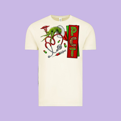 Christmas Character Nurse Vintage Tee Designed By Nancycooperartshop
