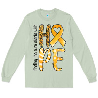 Matcha finding the cure starts with hope childhood cancer awareness Long Sleeve Tee - Jasminsmagicworld