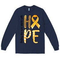 Navy finding the cure starts with hope childhood cancer awareness Long Sleeve Tee - Jasminsmagicworld