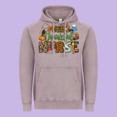 One Thankful Nurse Vintage Hoodie Designed By Nancycooperartshop