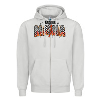 Dove Grey baddas mama Zipper Hoodie - CowhideDigitalArt