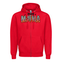 Red baddas mama Zipper Hoodie - CowhideDigitalArt