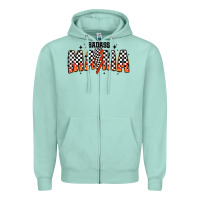 Seafoam baddas mama Zipper Hoodie - CowhideDigitalArt