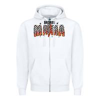 White baddas mama Zipper Hoodie - CowhideDigitalArt