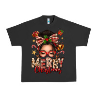 Pigment Black merry christmas messy bun Urban Heavy Tee - texasbilliewilder