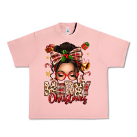 Salmon merry christmas messy bun Urban Heavy Tee - texasbilliewilder