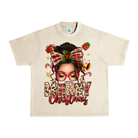 Sandshell merry christmas messy bun Urban Heavy Tee - texasbilliewilder