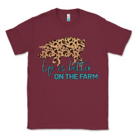 Burgundy Life is Better on the Farm Classic Tee - Bettercallsaul