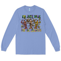 Colony Blue im just here for the crawfish Long Sleeve Tee - CowGirlArtShop