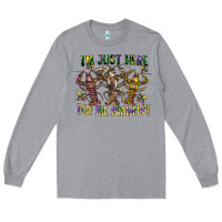 Heather Grey im just here for the crawfish Long Sleeve Tee - CowGirlArtShop