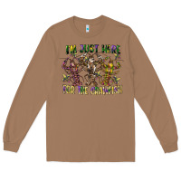 Toasted Coconut im just here for the crawfish Long Sleeve Tee - CowGirlArtShop