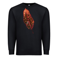 Black croton leaf Premium Sweatshirt - LillyAllenDesigns