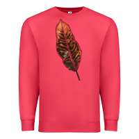 Cardinal croton leaf Premium Sweatshirt - LillyAllenDesigns