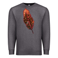Charcoal Heather croton leaf Premium Sweatshirt - LillyAllenDesigns