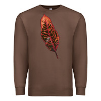 Chestnut croton leaf Premium Sweatshirt - LillyAllenDesigns