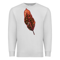 Dove Grey croton leaf Premium Sweatshirt - LillyAllenDesigns
