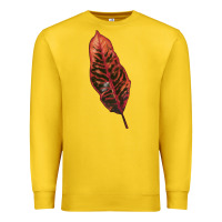 Lemon croton leaf Premium Sweatshirt - LillyAllenDesigns