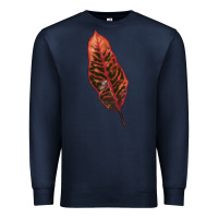 Navy croton leaf Premium Sweatshirt - LillyAllenDesigns