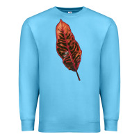 Ocean Blue croton leaf Premium Sweatshirt - LillyAllenDesigns