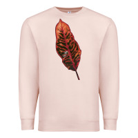 Pale Pink croton leaf Premium Sweatshirt - LillyAllenDesigns
