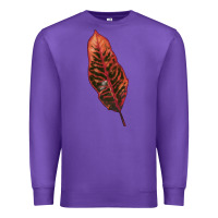 Purple croton leaf Premium Sweatshirt - LillyAllenDesigns