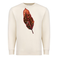Sandshell croton leaf Premium Sweatshirt - LillyAllenDesigns