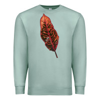 Seafoam croton leaf Premium Sweatshirt - LillyAllenDesigns