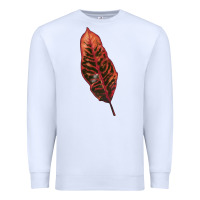 White croton leaf Premium Sweatshirt - LillyAllenDesigns