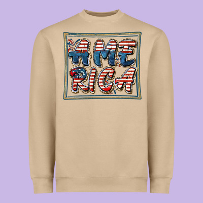 America Heavyweight Sweatshirt Designed By Fadigitalartstudio