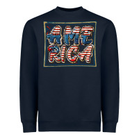 Navy America Heavyweight Sweatshirt - FaDigitalArtStudio