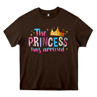 Chocolate Brown The Princess Has Arrived Heavy Core Tee - MaliasSmallBusiness