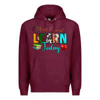 Burgundy y'all gonna learn today Premium Hoodie - RanaPortraitStore