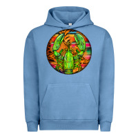 Pigment Pebble Blue lobster round Urban Hoodie - BarkalooDesign