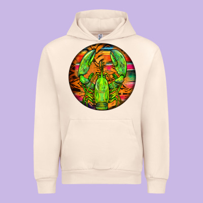 Lobster Round Urban Hoodie Designed By Barkaloodesign