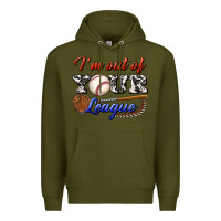 Army Green i' m out of your league Premium Hoodie - BundleAndBundleShop