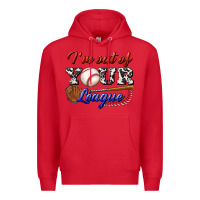 Red i' m out of your league Premium Hoodie - BundleAndBundleShop
