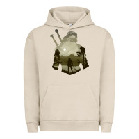 Pigment French Oak the witcher geralt hero sword companion minima list illusion art Urban Hoodie - tuanDangUi