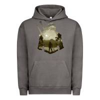 Pigment Tornado the witcher geralt hero sword companion minima list illusion art Urban Hoodie - tuanDangUi