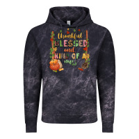 Cloud Black Thankful blessed and kind of a mess Vintage Hoodie - NancyCooperArtShop